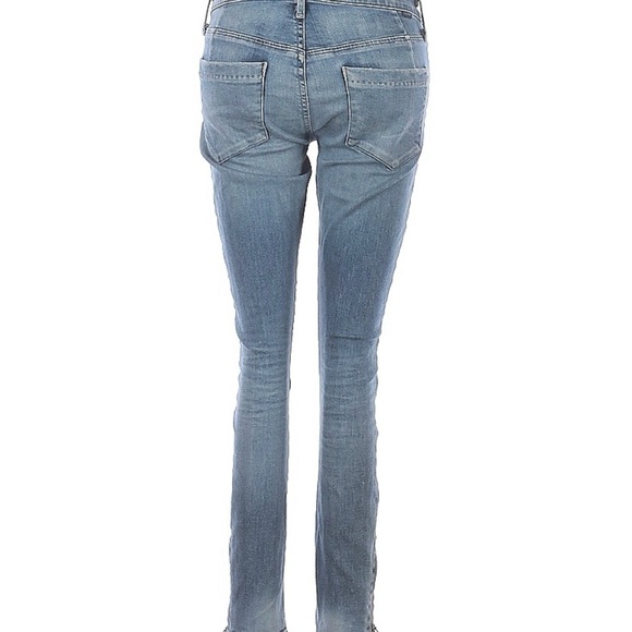 Anthropologie Goldsign EUC Low Rise Medium Wash Wiskering Jeans - Picture 2 of 9